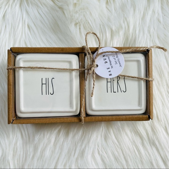 RAE DUNN NWT Jewelry Boxes Set of 2 His & Hers NWT Gifts for Her - Picture 2 of 7